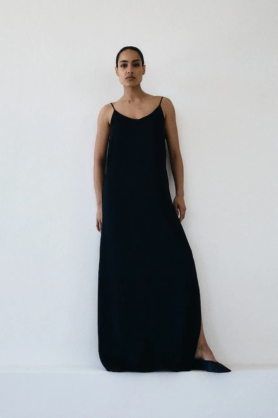 MUUV. sukienka FEU sukienka.dluga.FEU czarny ZS26