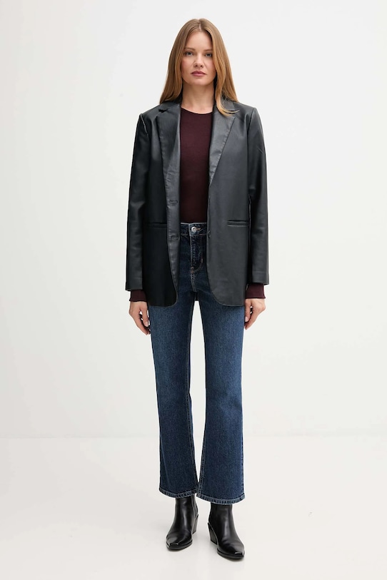 Mos Mosh sweter wełniany 168080 fioletowy ZW25