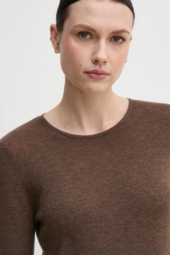 Mos Mosh sweter wełniany brązowy 168080