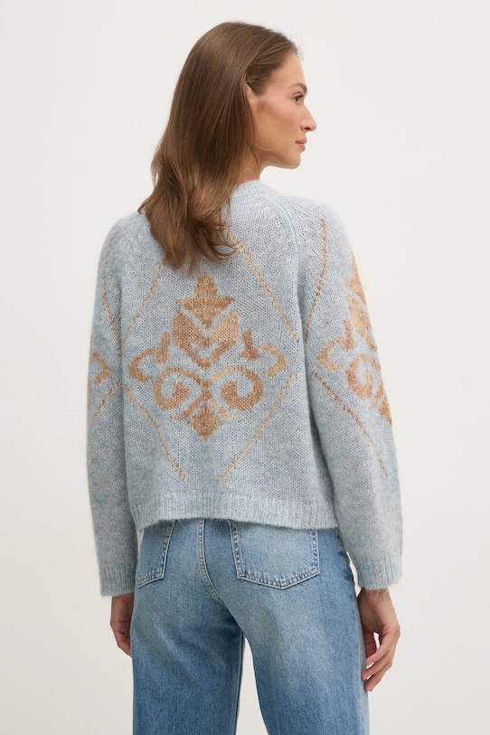 Odzież Mos Mosh sweter wełniany 169470 niebieski