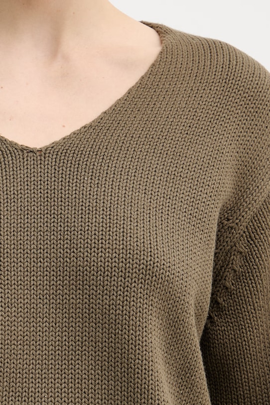 Mos Mosh sweter damski bawełniany 168060 zielony