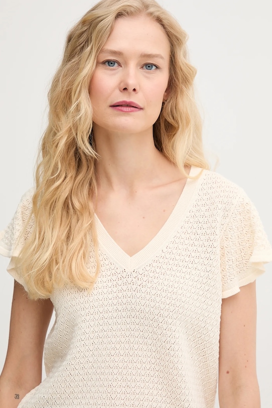 Хлопковый свитер Mos Mosh бежевый 168800.