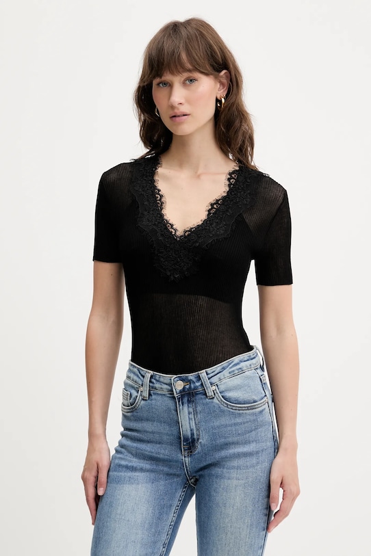 Tričko Blugirl Blumarine slim čierna RA5197.MA30M