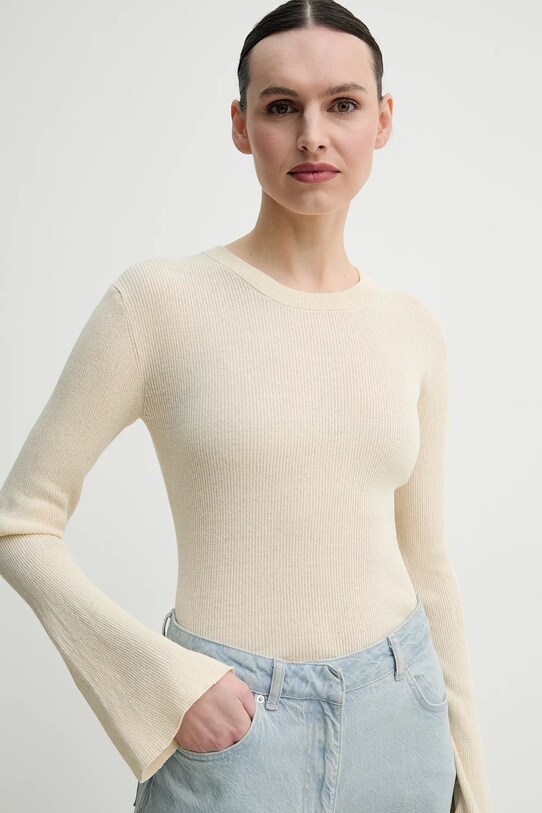 Day Birger et Mikkelsen maglione con aggiunta di lino Teran beige DAY65243760