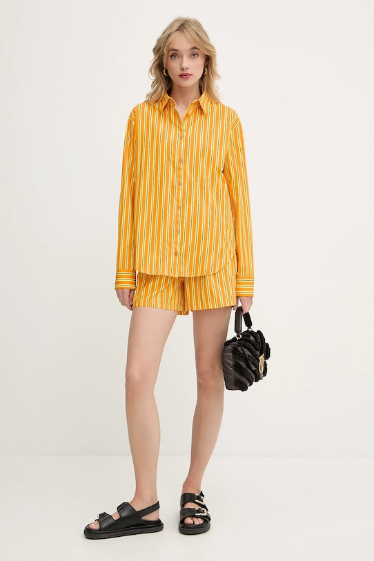 Silvian Heach pantaloni scurți din bumbac TAIR GPP25445SH portocaliu ZS25