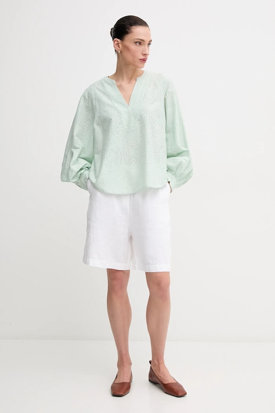 Ľanové šortky Mos Mosh 168480 biela ZS25