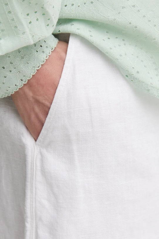 Ľanové šortky Mos Mosh biela 168480