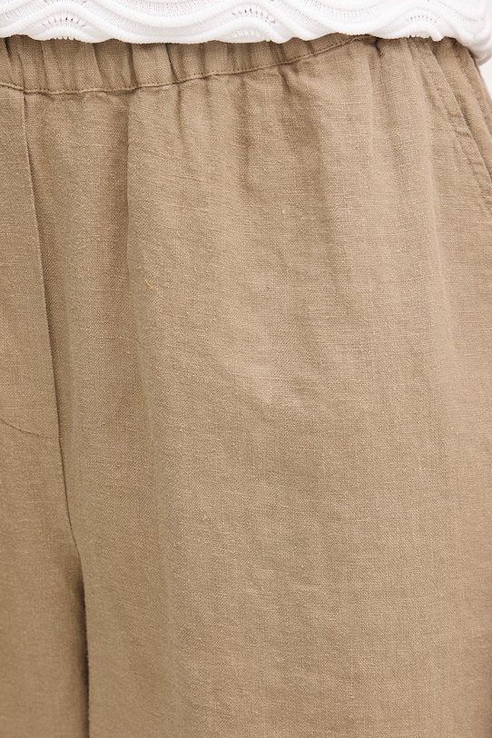 Mos Mosh szorty damskie lniane beżowy 168480