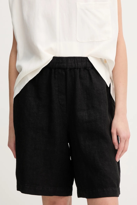 Mos Mosh rövidnadrág női vászon szövet fekete 168480