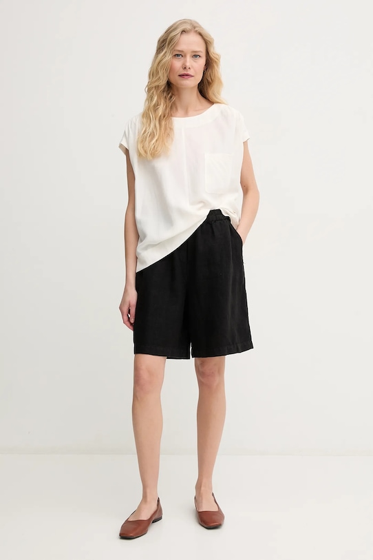 Mos Mosh rövidnadrág női vászon 168480 fekete SS26