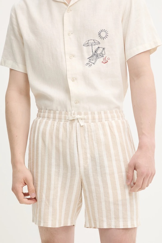 Solid vászon rövidnadrág FRIED szövet bézs 21108373.160920