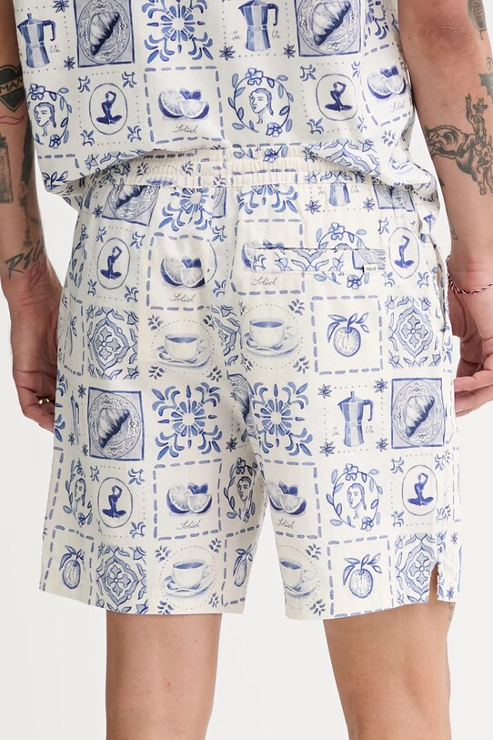 Îmbrăcăminte Solid pantaloni scurți din in LIAM 21108656.194010 bleumarin