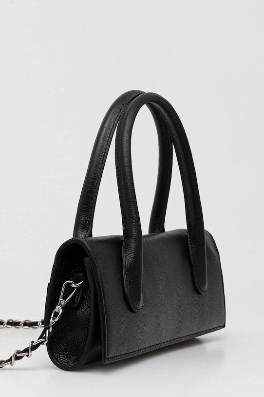 Silvian Heach geantă de piele KARIT RCP25079BO negru ZS25