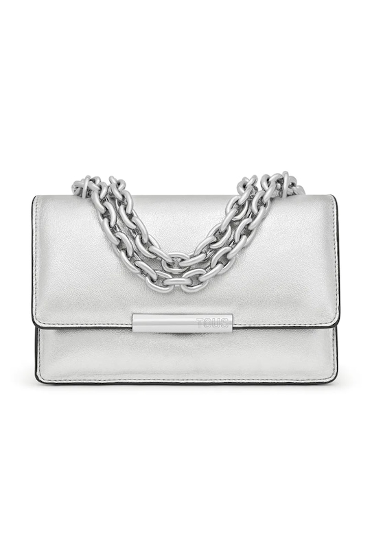 Kožená kabelka Tous AUDREE usňová koža strieborná 2002203055