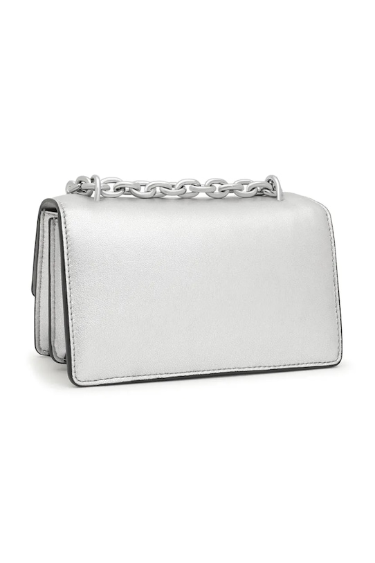 Kožená kabelka Tous AUDREE 2002203055 strieborná ZS25