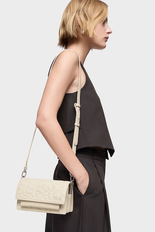 Kožená kabelka Tous GRETA 2002204701 béžová