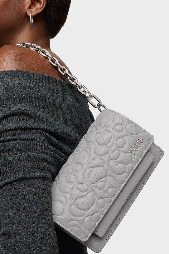 Tous torebka skórzana GRETA szary 2002204747