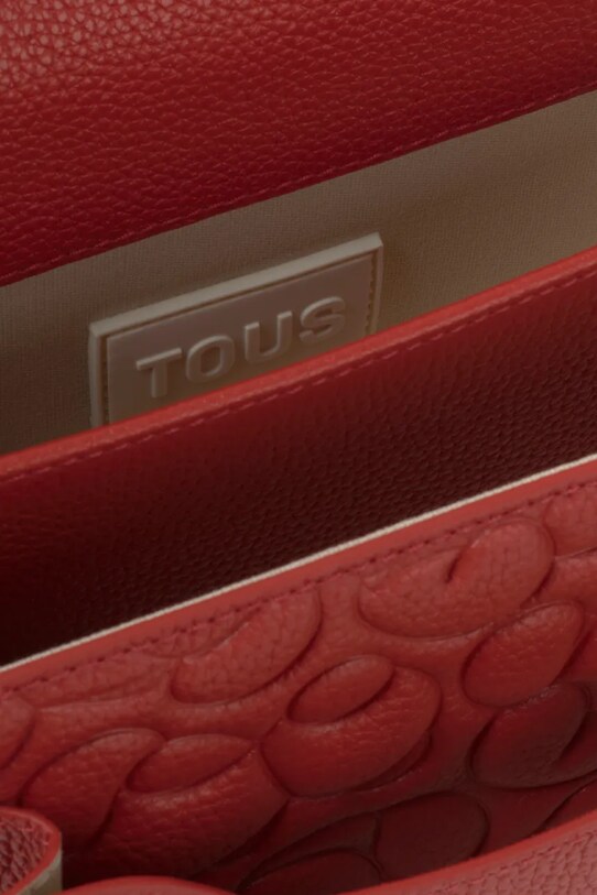 Accesorii Tous poseta de piele GRETA 2002204717 rosu
