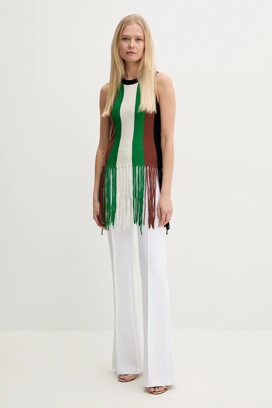 Zgornji del iz mešanice lanu Silvian Heach RICENI GPP25025TO zelena ZS25