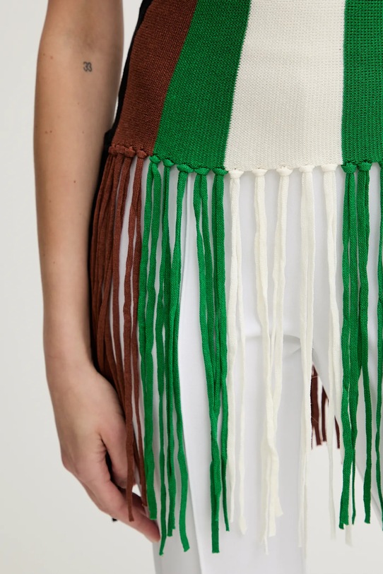 Zgornji del iz mešanice lanu Silvian Heach RICENI GPP25025TO zelena