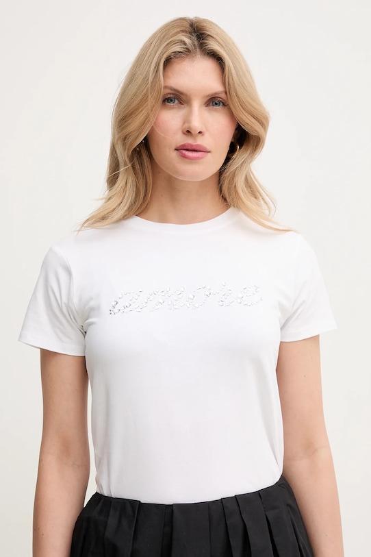 Silvian Heach tricou GOREMI imprimeu alb GPP25430TS