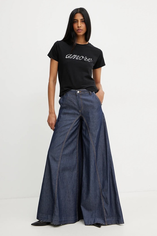 Kratka majica Silvian Heach GOREMI GPP25430TS črna ZS25