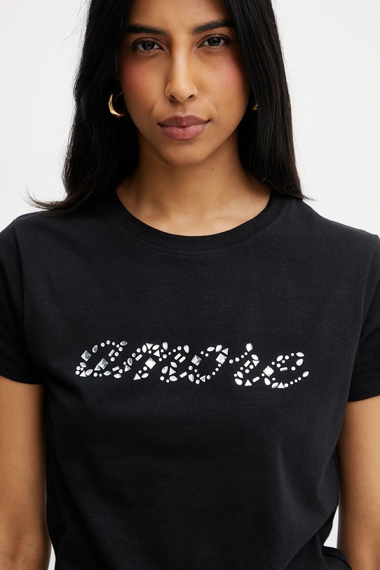 Kratka majica Silvian Heach GOREMI črna GPP25430TS