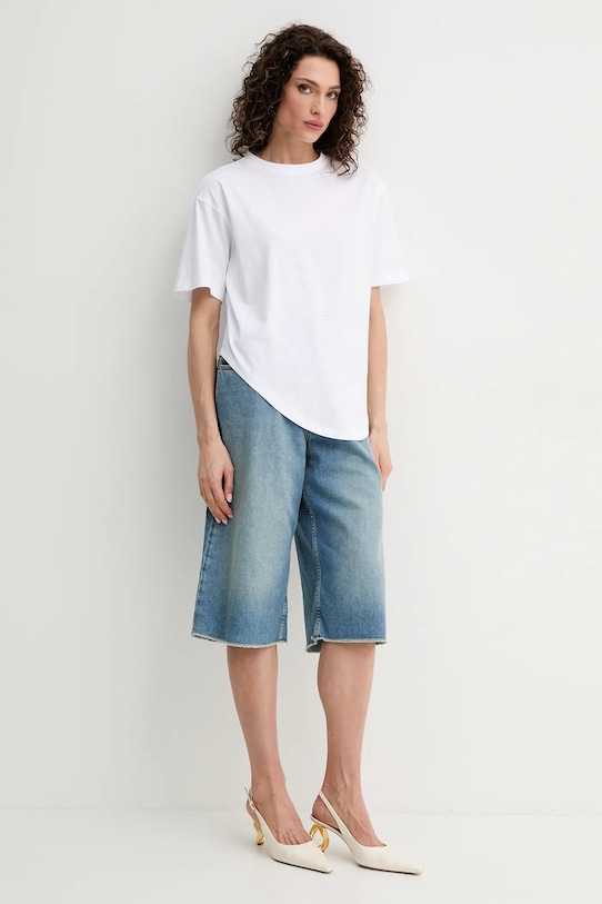 Хлопковая футболка Silvian Heach SILKE GPP25097TS белый ZS25