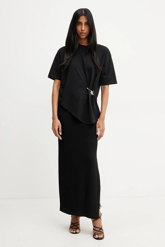 Silvian Heach tricou din bumbac SILKE GPP25097TS negru ZS25