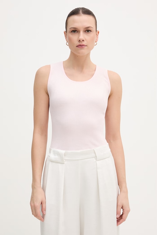 Mos Mosh top z domieszką jedwabiu pozostałe różowy 168310