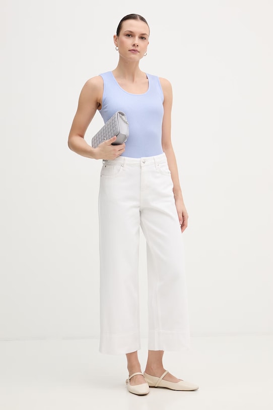 Mos Mosh top con aggiunta di seta 168310 blu SS26