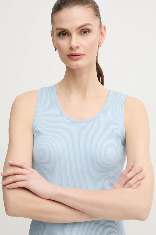 Mos Mosh top din amestec de matase albastru 168310