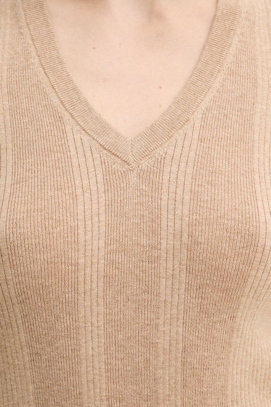 Mos Mosh vesta dámská s příměsí kašmíru 168700 béžová