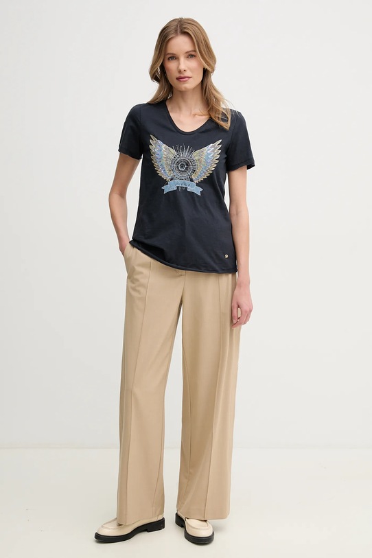 Mos Mosh t-shirt in cotone 170520 blu navy ZS25