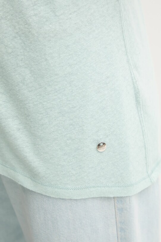 Льняна футболка Mos Mosh 117440 бірюзовий