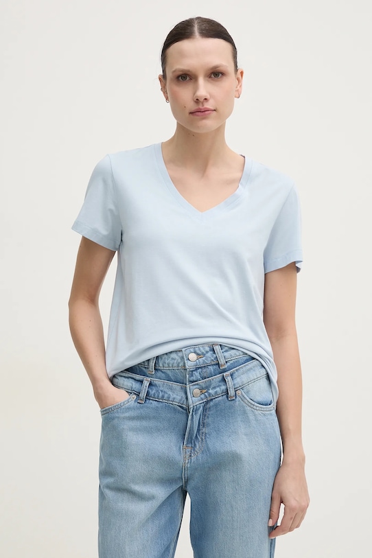Mos Mosh t-shirt bawełniany bawełna niebieski 168510