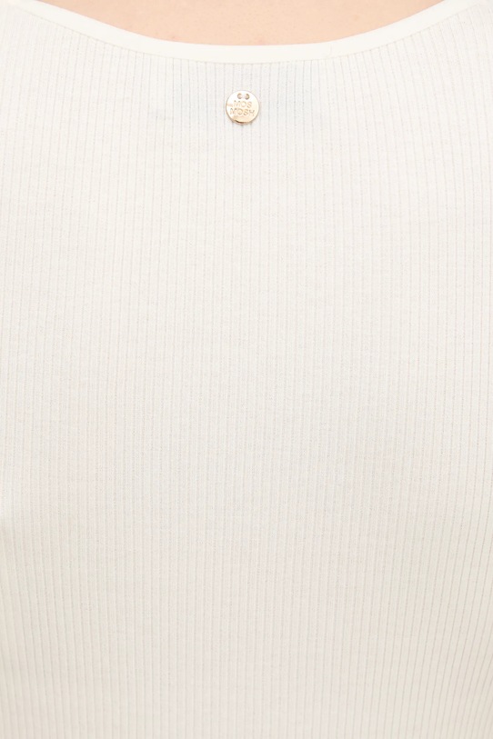 T-shirt από μείγμα μεταξιού Mos Mosh 168300 μπεζ