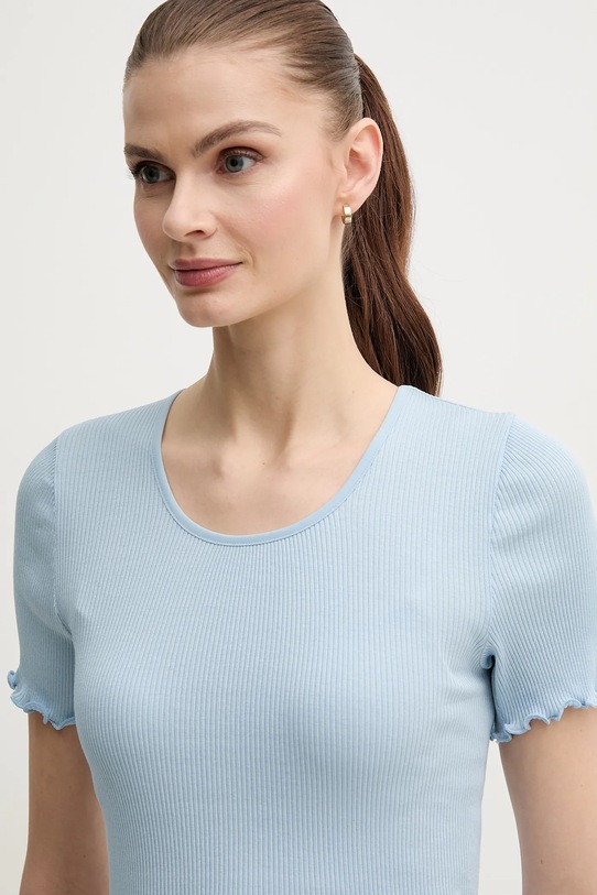 Tričko z hodvábnej zmesi Mos Mosh modrá 168300