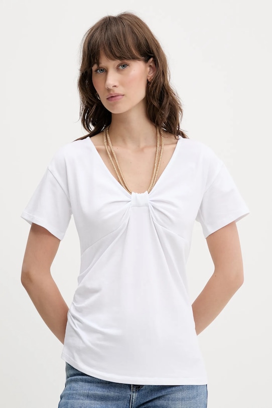 Tričko Blugirl Blumarine jednofarebný biela RA5175.J5003