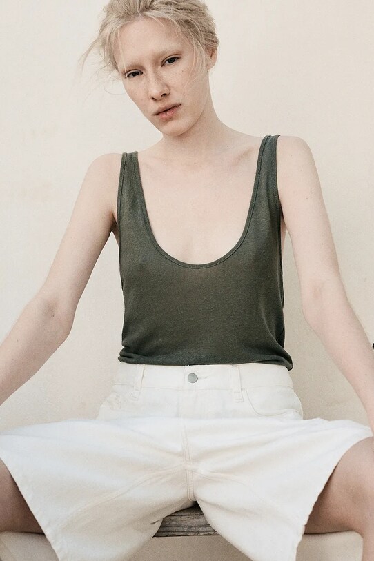 MUUV. top lniany CACHE lniana.koszulka.CACHE