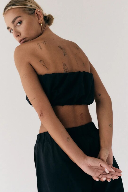 MUUV. top din bumbac top.ortalionowy.BASSE negru ZS25