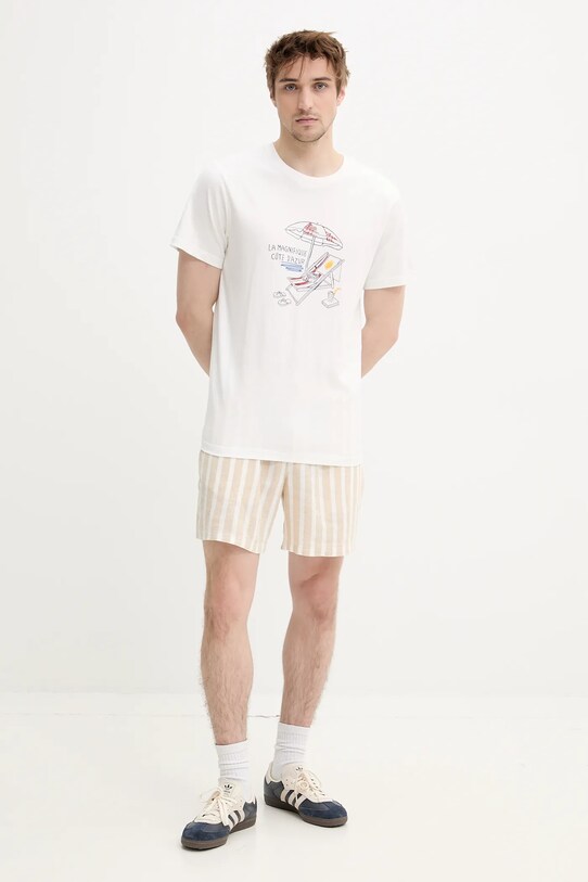 Solid tricou din bumbac PAVISH 21108603.114201 alb ZS25