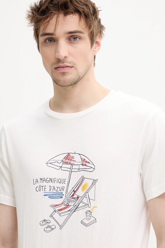 Solid tricou din bumbac PAVISH alb 21108603.114201