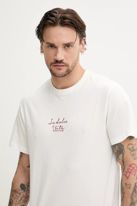 Îmbrăcăminte Solid tricou din bumbac PEDRO 21108606.114201 alb