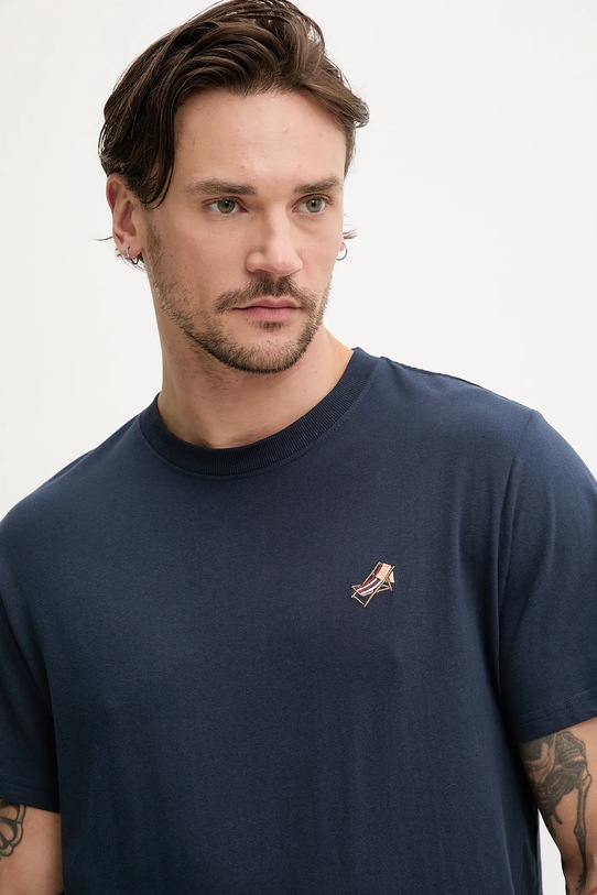 Бавовняна футболка Solid PEI темно-синій 21108607.194010