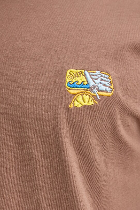 Solid tricou din bumbac OWENS 21108510.181314 maro