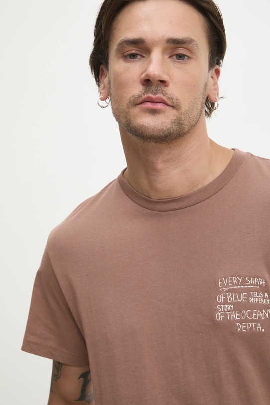 Бавовняна футболка Solid OSBOURNE коричневий 21108511.181314