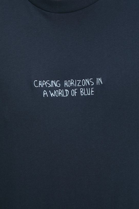Solid t-shirt bawełniany OSBOURNE 21108511.194010 granatowy