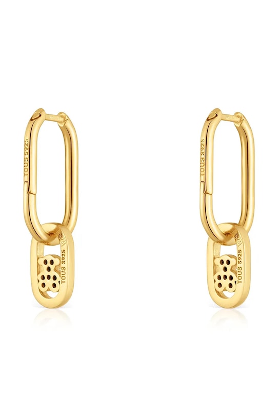 Doplnky Pozlátené strieborné náušnice Tous 1004566800 zlatá