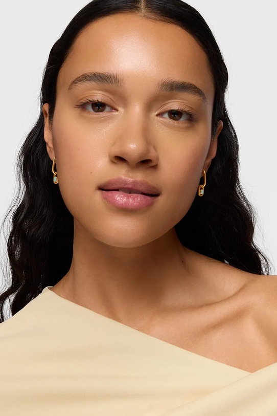 Pozlacené stříbrné náušnice Tous zlatá 1004559300